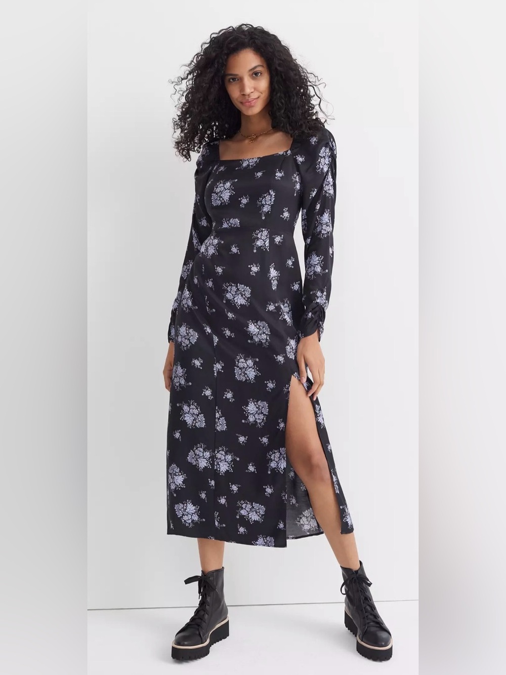 Anthropologie Maeve Hedy Floral Midi Dress Size 8
